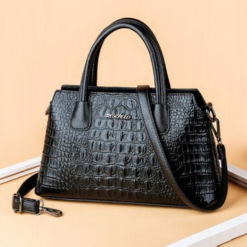 時尚鱷魚紋氣質手提斜挎小包女2025新款中年媽媽簡約百搭手拎大氣
