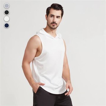 【米蘭精品】現貨+預購 運動背心運動服無袖背心跑步上衣健身訓練衣-彈力速乾戶外休閒運動男上衣4色74la11