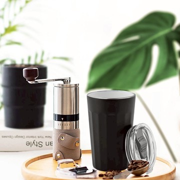 棱角保溫杯咖啡二件組(棱角保溫杯460ml-共3色/咖啡磨2.0) 白