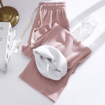 加絨雪尼爾闊腿褲女秋冬2025新款高腰垂感直筒條絨加厚休閑拖地褲