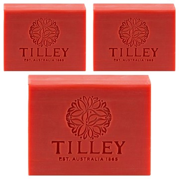 TILLEY 皇家特莉 經典香皂 野薑花 100g - 澳洲經典香氛皂 溫和潔淨、滋潤保濕  3個
