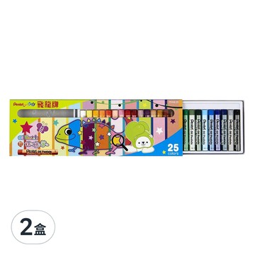 Pentel 飛龍文具 粉蠟筆 PHN9-25  2盒  25色