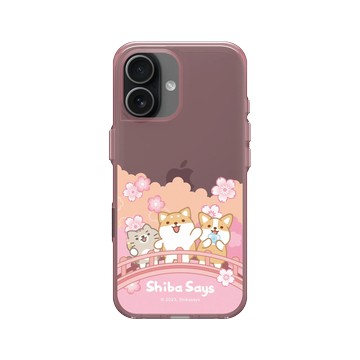 iPhone 17 Clear (相機按鈕) 晶醺玫 - 柴語錄 Shiba Says - 賞櫻小確幸