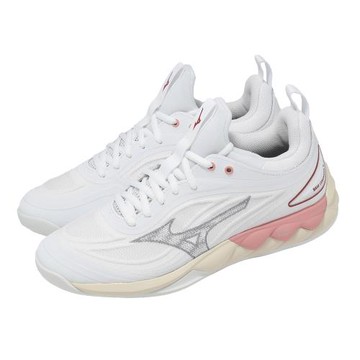 Mizuno 美津濃 排球鞋 Wave Luminous 3 女鞋 白 灰 緩衝 室內運動 V1GC2420-73