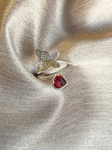 商品在台 天然 石榴石 戒指 尼泊爾 手工製 925純銀