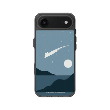 iPhone Air Clear (相機按鈕) 酷墨灰 - ilovedoodle (Lim Heng Swee) - Cat Landscape - Meteor 貓咪流星