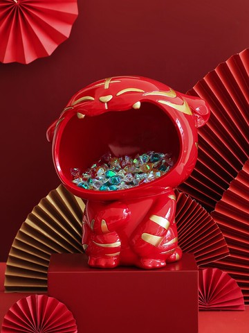 老虎年吉祥物本命年鑰匙收納擺件過年裝飾送同事元旦新年春節禮物