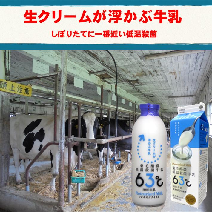 東毛酪農 低温殺菌牛乳 63℃ 200ml