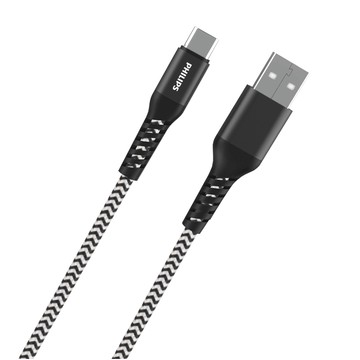PHILIPS 官方直營 Type C防彈絲手機充電線200cm DLC4573A