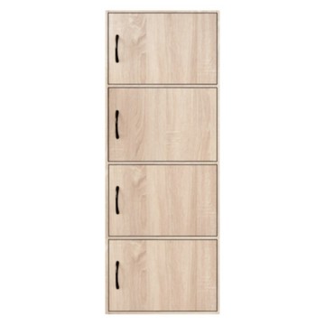 HOPMA 合馬家具 工業風四門收納櫃 PC-G-D401PMS  淺橡木  41.8 x 30 x 119cm