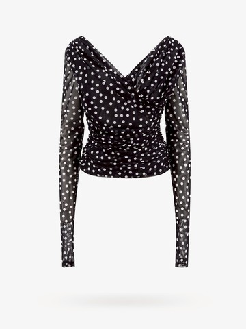 Draped top with polka-dots print - DOLCE & GABBANA - gender_Woman