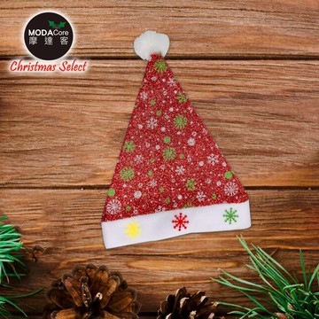 【廠商直送】摩達客小朋友聖誕帽-黃紅綠雪花