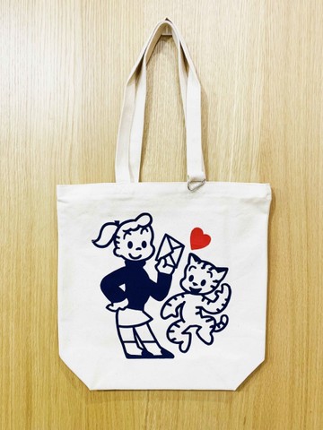 【震撼精品百貨】原田治OSAMU GOODS~原田治帆布肩背托特包-藍*05752