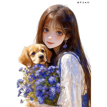 【4 月新品 3】07-120-0269 人物貼紙 春日女孩與動物