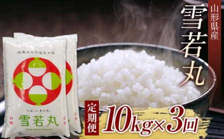 山形県産雪若丸10kg（5kg×2)　全3回 F2Y-5370