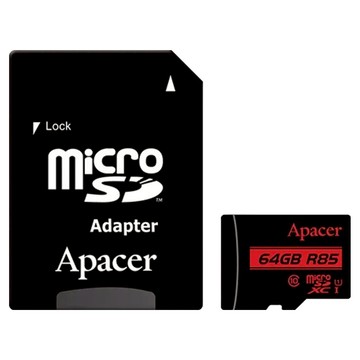 Apacer 宇瞻 U1 TF 快閃記憶卡  64GB  85MB/s讀取速度  支援行動裝置錄影與3D錄影  UHS-I標準  1個