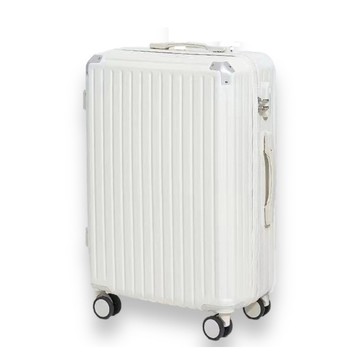 Bogazy Travel遊趣 26吋USB充電/掛勾/杯架多功能行李箱(光燦白)