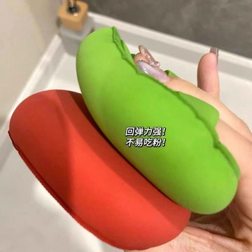 【加薪系列】紅綠CP粉撲 加厚棉花糖超軟 美妝蛋 化妝海綿 不易吃粉 幹濕兩用 粉底液氣墊專用粉撲 棉花糖粉撲 收納盒