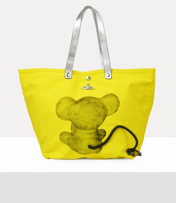 Vivienne Westwood Utility Shopper Printed Canvas Yellow-mouse