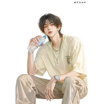 【8 月新品】07-137-0084 人物貼紙 簡約夏日男孩
