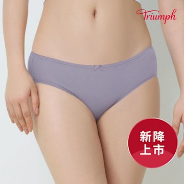 黛安芬-輕風自在 棉質中腰內褲 M-EL 薰衣紫