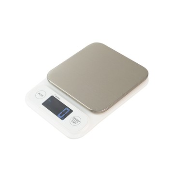 DRETEC 日本特莉不銹鋼秤盤大螢幕夜光電子秤-g/ml-5kg白色(KS-516WT)