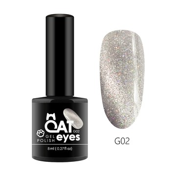 C+ 光撩貓眼指甲油膠 8ml-鉑金貓眼-G02