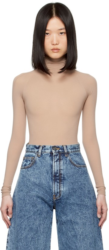ALAÏA 驼色 Second Skin 连体衣