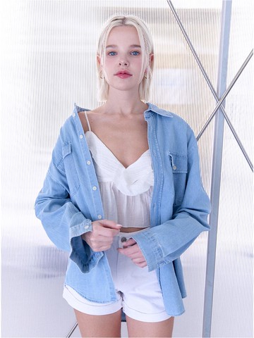 Light Western Denim Shirt [Washed Denim]