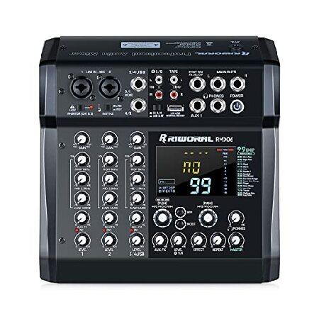 Channel Audio Mixer DJ Effects Mixing Sound Board 99 Dsp Usb Audio Interface  48V Phantom Bluetooth Audio Mixer For Karaoke DJ Studio Streaming Reco