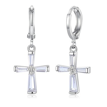 【Giumka】信仰．十字架．垂墜設計．易扣式耳環