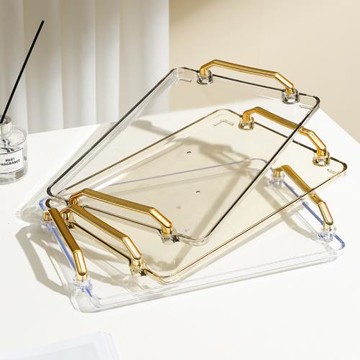 輕奢托盤長方形家用客廳放茶杯收納水杯杯子茶具茶盤水果盤餐盤