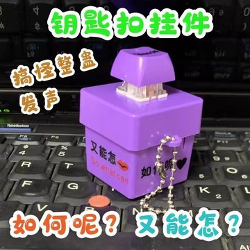 隔日💥如何呢爆款回答我聲光解壓按鍵語音發光鑰匙扣玩具包包掛件趣