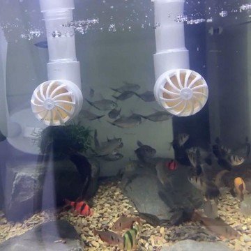 新款週轉箱旋轉出水口出水口魚缸出水嘴均勻擴散亂流小風扇 小風扇 出水口 旋轉出水口# c886t