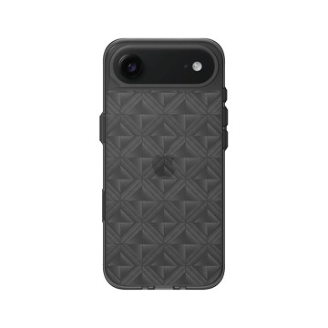 iPhone Air Clear (相機按鈕) 酷墨灰 - Textured Glass: Luminous Sculpture 玻璃紋理系列：光映雕塑 - 晶鑽花玻璃