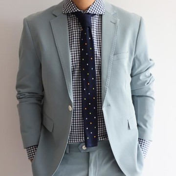 DorisTD波點平頭針織休閑領帶