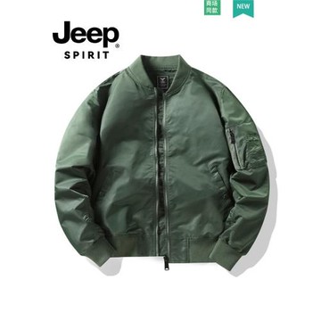 JEEP SPIRIT外套男款春秋季寬松夾克男士防風防水沖鋒衣棒球服男