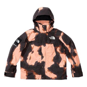 Supreme x The North Face Bleached Denim Print Mountain Jacket 'Beige Black'