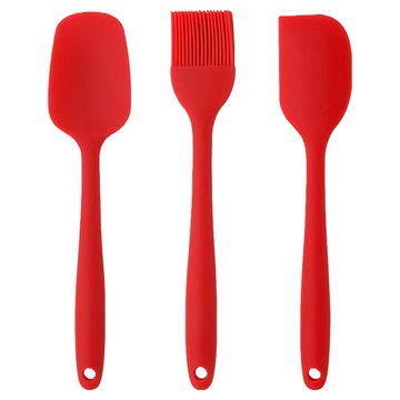 SHCJ 生活采家 小號款調理三件組  刮刀(4 x 20.4cm) + 淺勺(4.5 x 20.7cm) + 膠刷(3.4 x 21cm)  1組