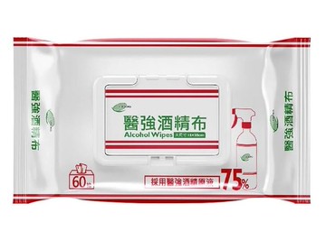 【醫強】75%酒精布/酒精擦(60抽/包-濕紙巾/柔濕巾)