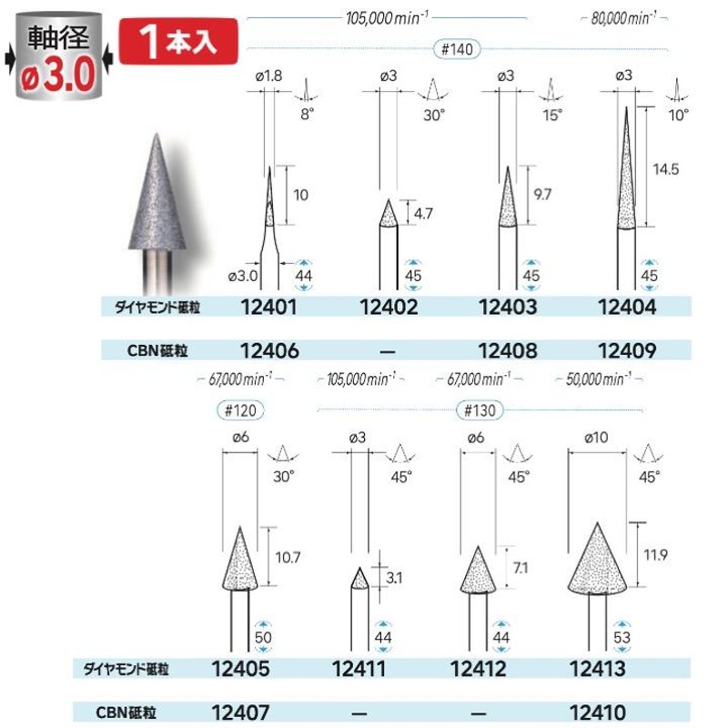 MRA 超硬バー Cロングスパイラルシリーズ CB6C103S - 電動工具