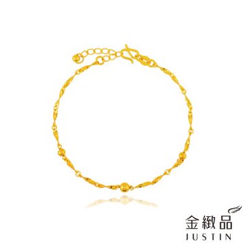 金緻品 黃金手鍊 緞帶金球 0.68錢 5G工藝
