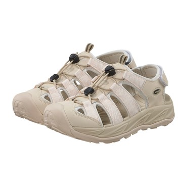 女款勇闖水陸輕量減震護趾涼鞋(A1GCGZ01W卡其灰/護趾/朔溪涼鞋/快乾/機能涼鞋/厚底減震)