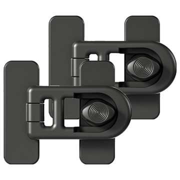 iSFun 安全防護 旋鈕式多功能對開式安全鎖 2入組  1套  黑色