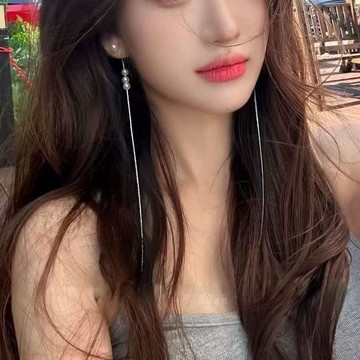 免運🔥新款清冷高級感長款珍珠耳環顯瘦法式復古流蘇耳線日常輕奢耳飾女 女生耳環 流蘇耳環 耳飾 垂墜式耳環 耳夾 耳釘