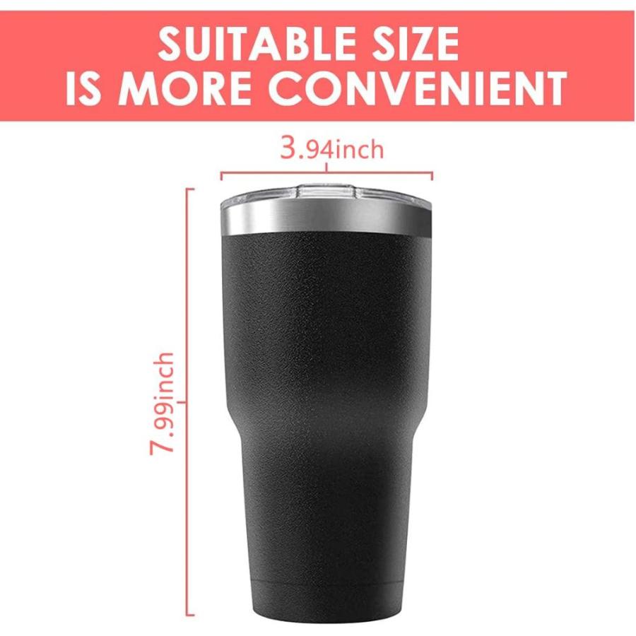 Deitybless 30oz Stainless Steel Travel Mug with Lid, Pack Double Wall Vac