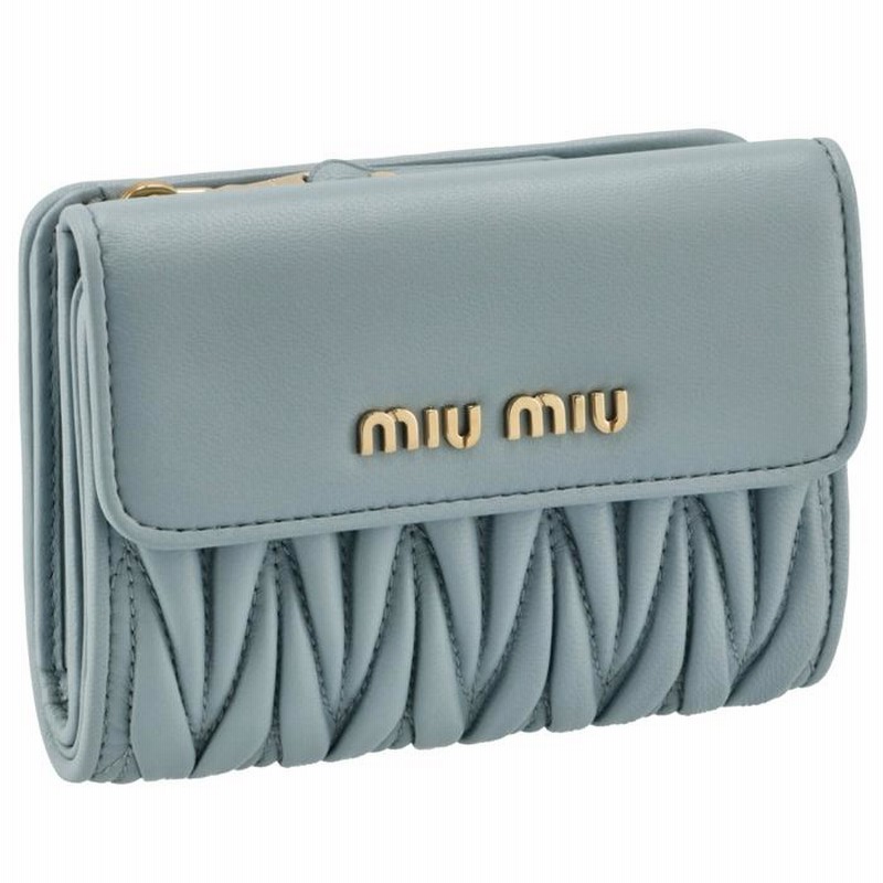 ミュウミュウ MIU MIU 財布 二つ折り マテラッセ 折りたたみ 二つ折り財布 5ML002 N88 012 | LINEショッピング