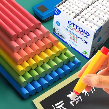 進口意大利齊多無塵粉筆無毒教師用彩色黑板家用教學兒童白色粉筆【益三和】可開發票
