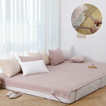 TakaTaka 純棉顏料染色家庭用防滑保潔墊  M (270 x 205cm)  粉米色