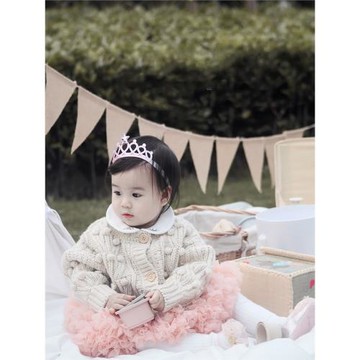 女童韓版秋冬球球開衫外套毛衣